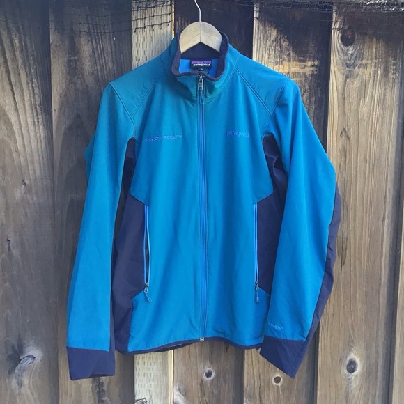 Patagonia Other - Patagonia Adze Hybrid Soft Shell Jacket Men's Small Blue Polartec